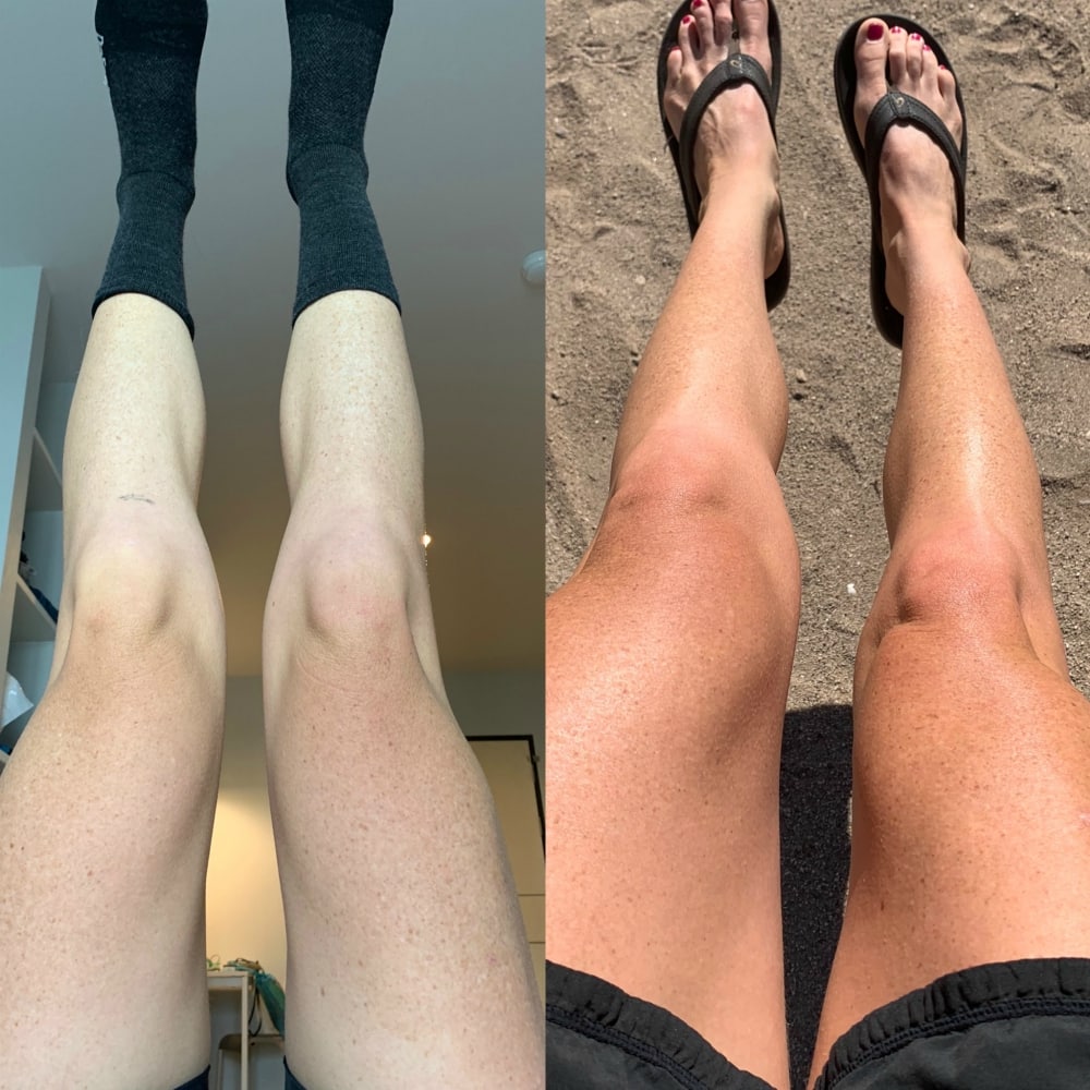 leg tan